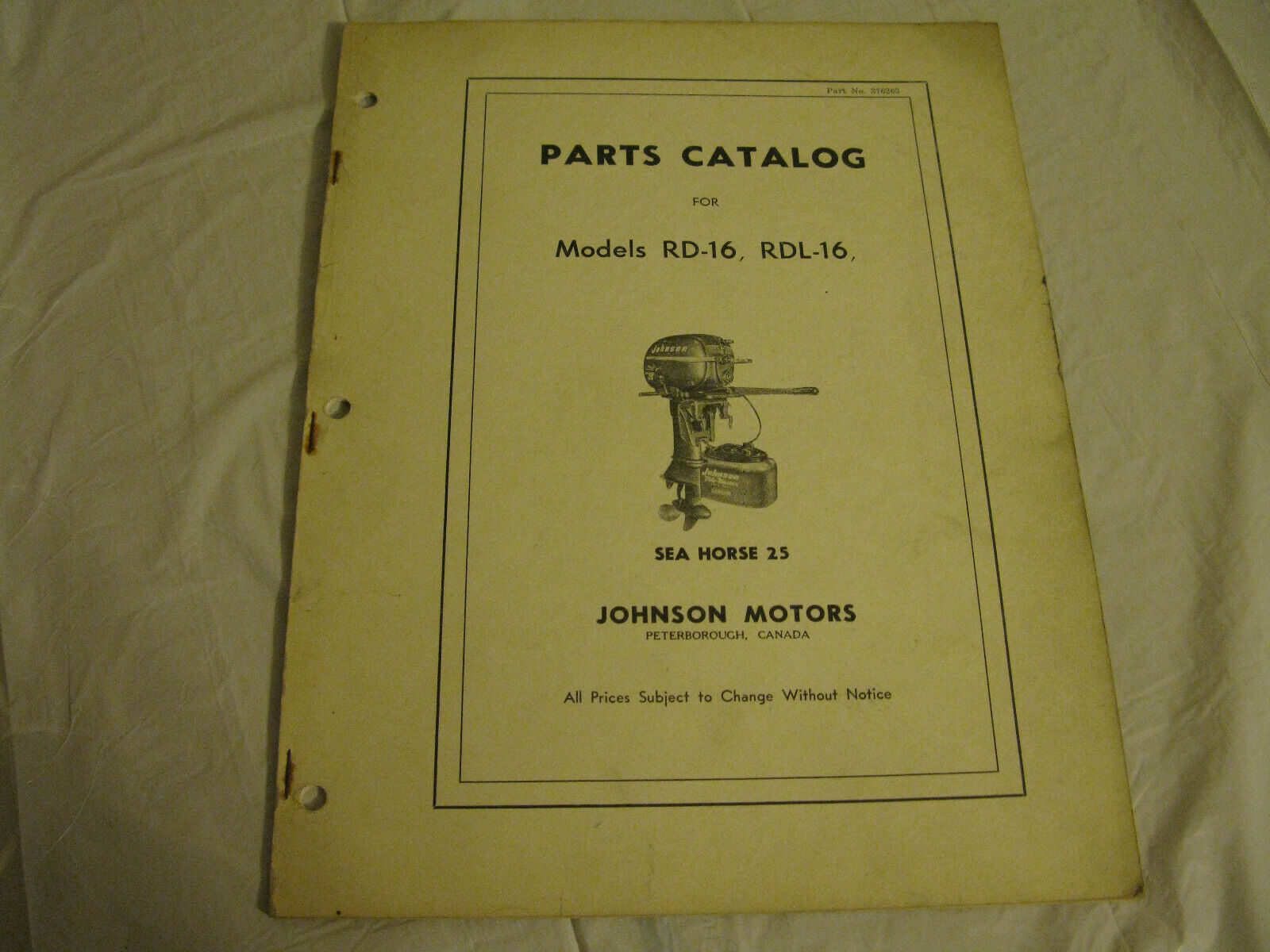 (image for) johnson rd-16 rdl-16 parts catalog - Click Image to Close