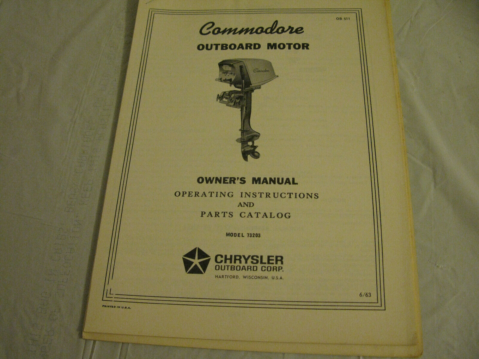 (image for) Commodore owners manual parts list outboard motor - Click Image to Close