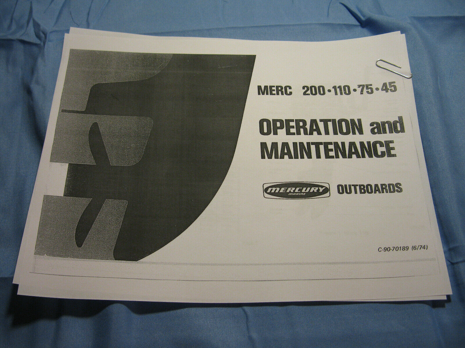 (image for) Mercury 200 110 75 45 20 9.8 7.5 4.5 Operation maintenance guide outboard owners - Click Image to Close