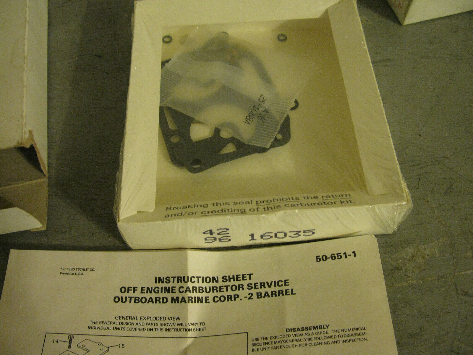 (image for) Lot of 2 sierra omc 435443 johnson evinrude carburetor kit - Click Image to Close