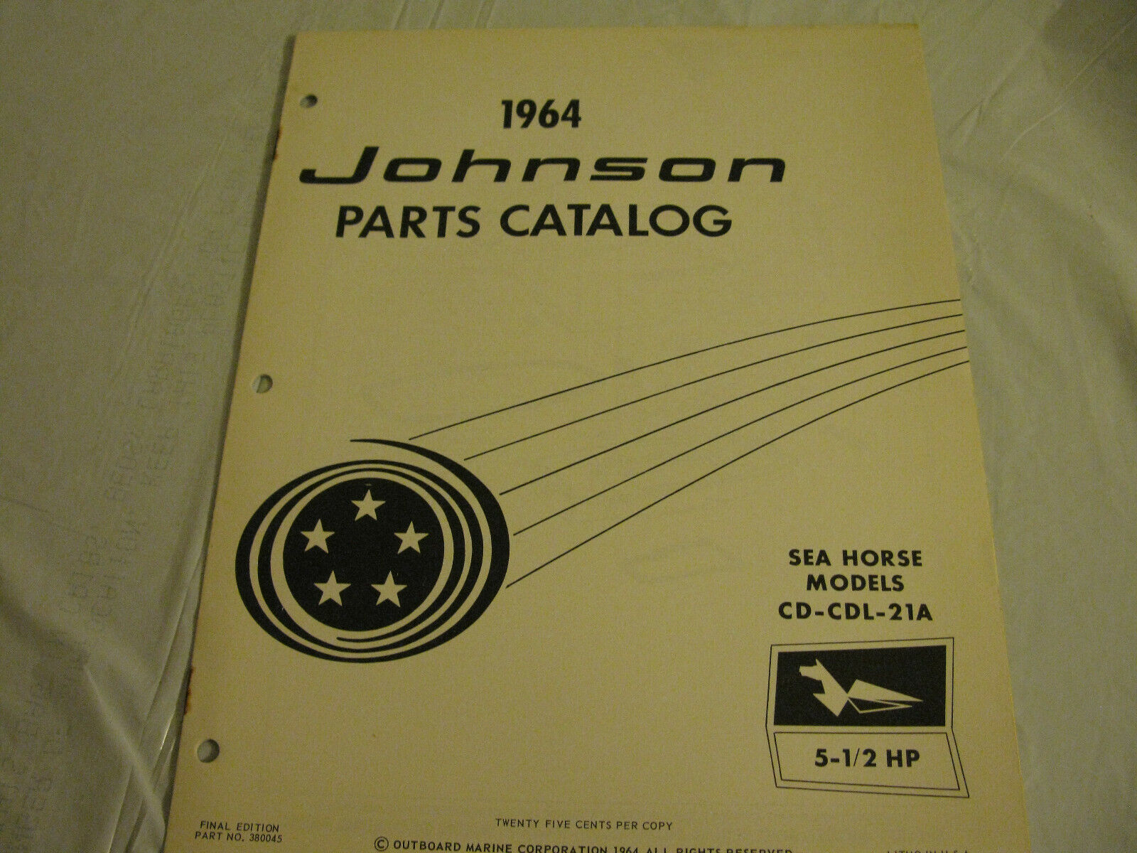 (image for) 1964 Johnson 5 1/2 hp parts catalog cd-21 cd-21a - Click Image to Close