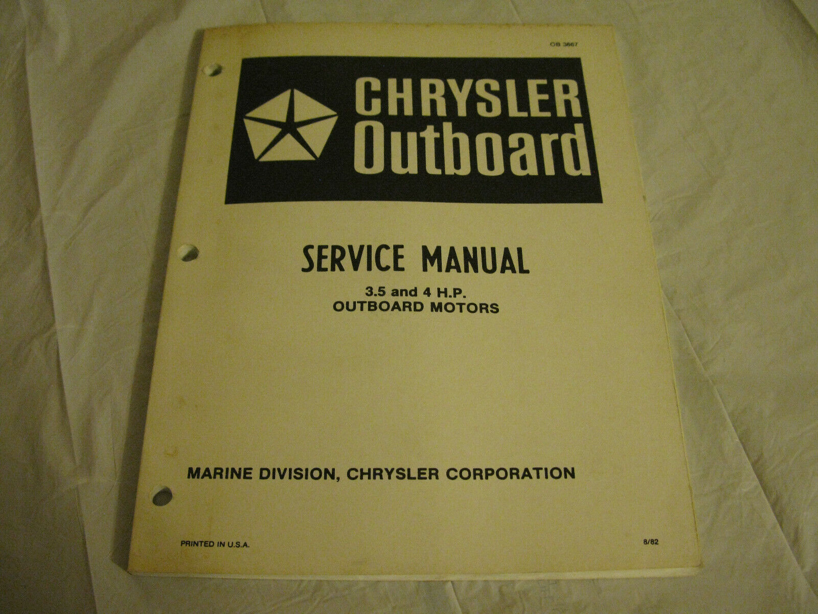 (image for) chrysler 3.5 and 4 hp outboard service manual - Click Image to Close