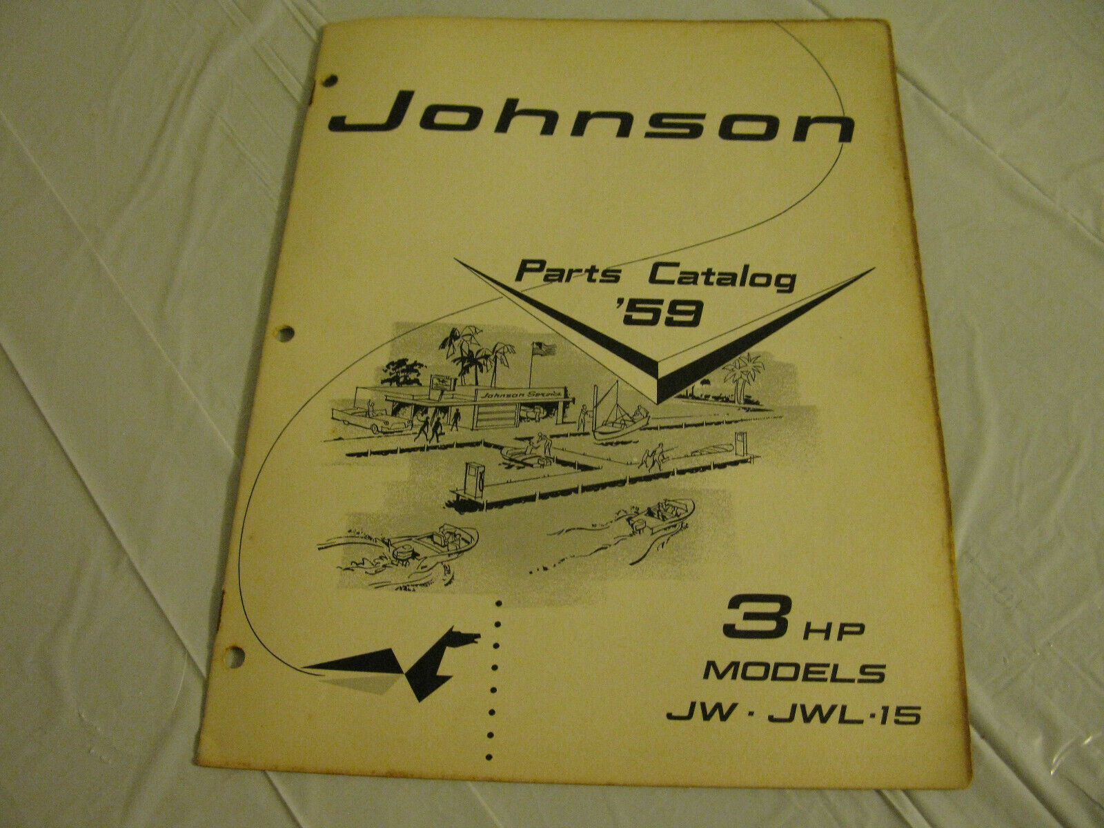 (image for) 1959 Johnson 3 hp JW-15 outboard parts catalog - Click Image to Close