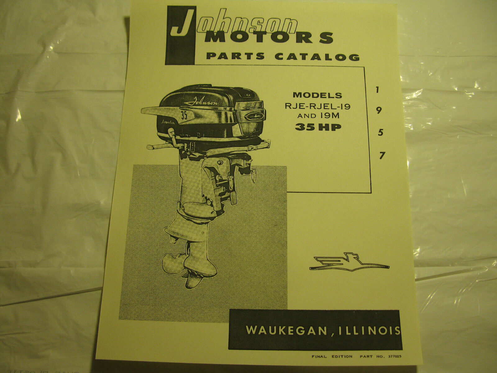 (image for) 1957 Johnson Javelin 35 hp RJE-19 RJEL-19 model outboard parts catalog - Click Image to Close