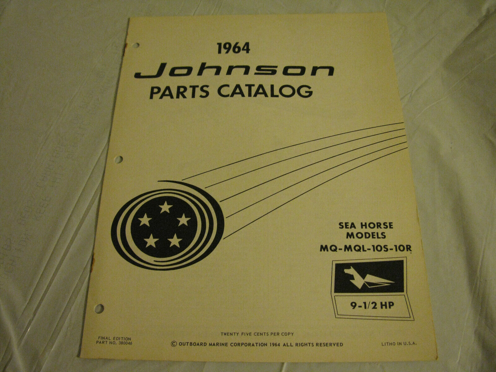 (image for) 1964 Johnson MQ-10s MQL-10 parts catalog - Click Image to Close