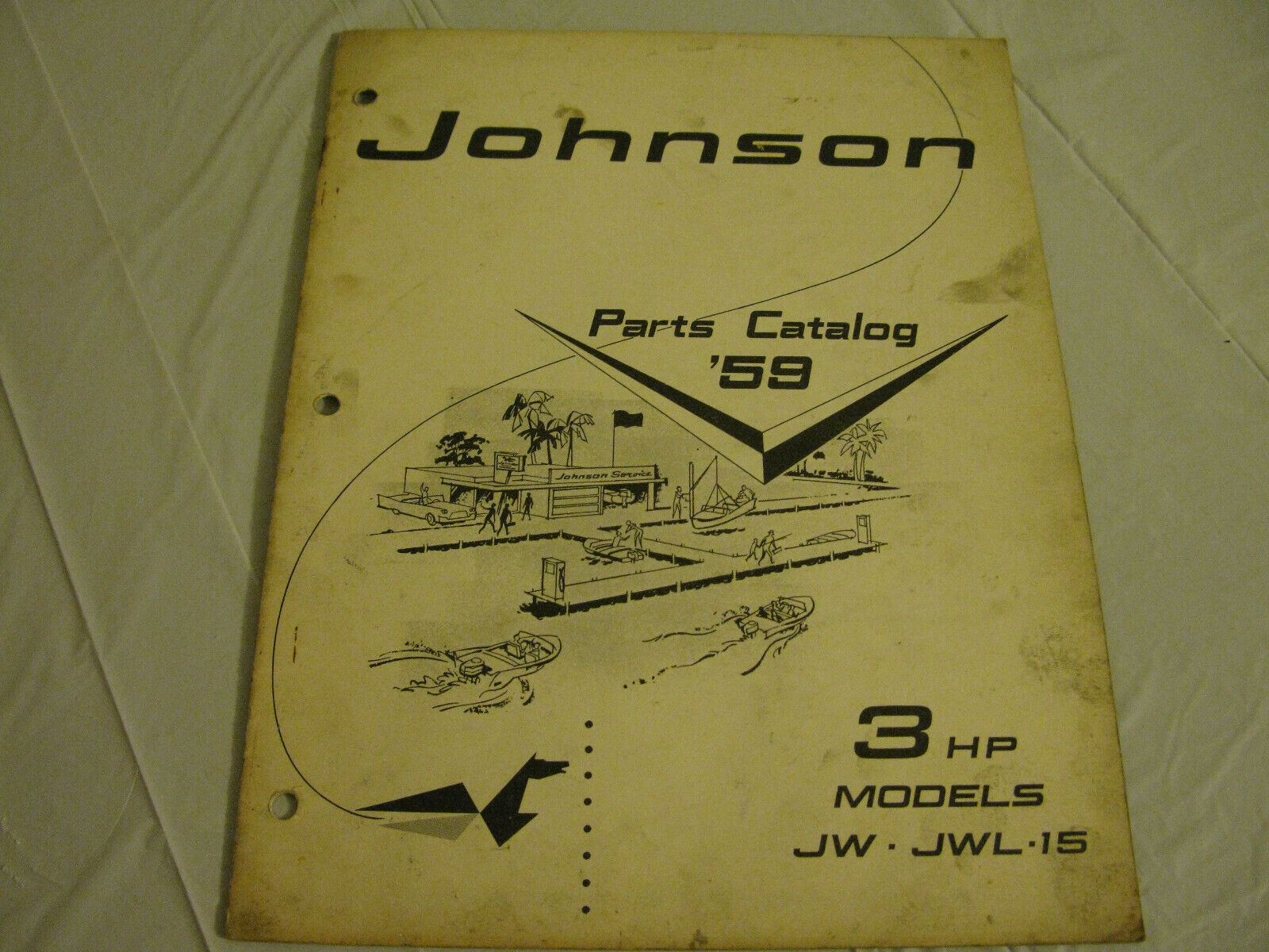 (image for) 1959 Johnson JW-15 outboard parts catalog - Click Image to Close