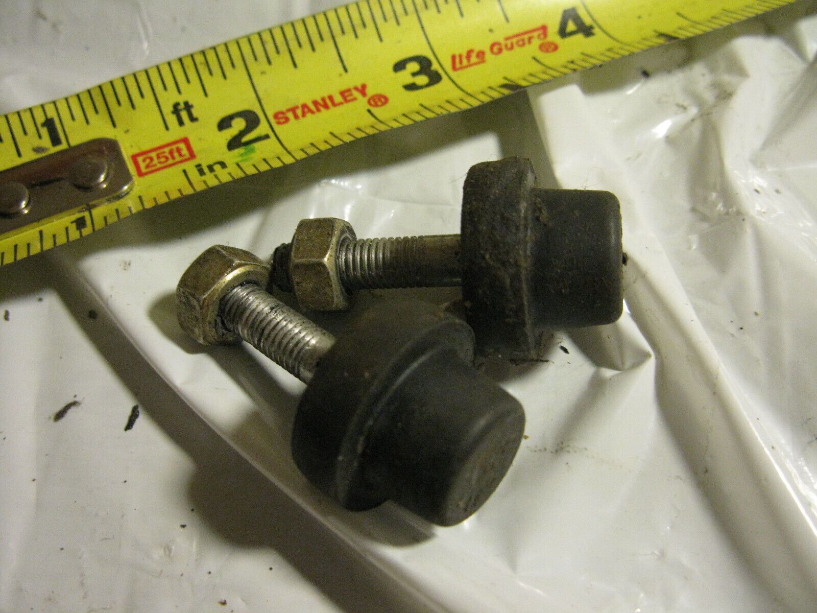 (image for) Two rubber mounts post stud Mercury 4 hp outboard 3.9 - Click Image to Close