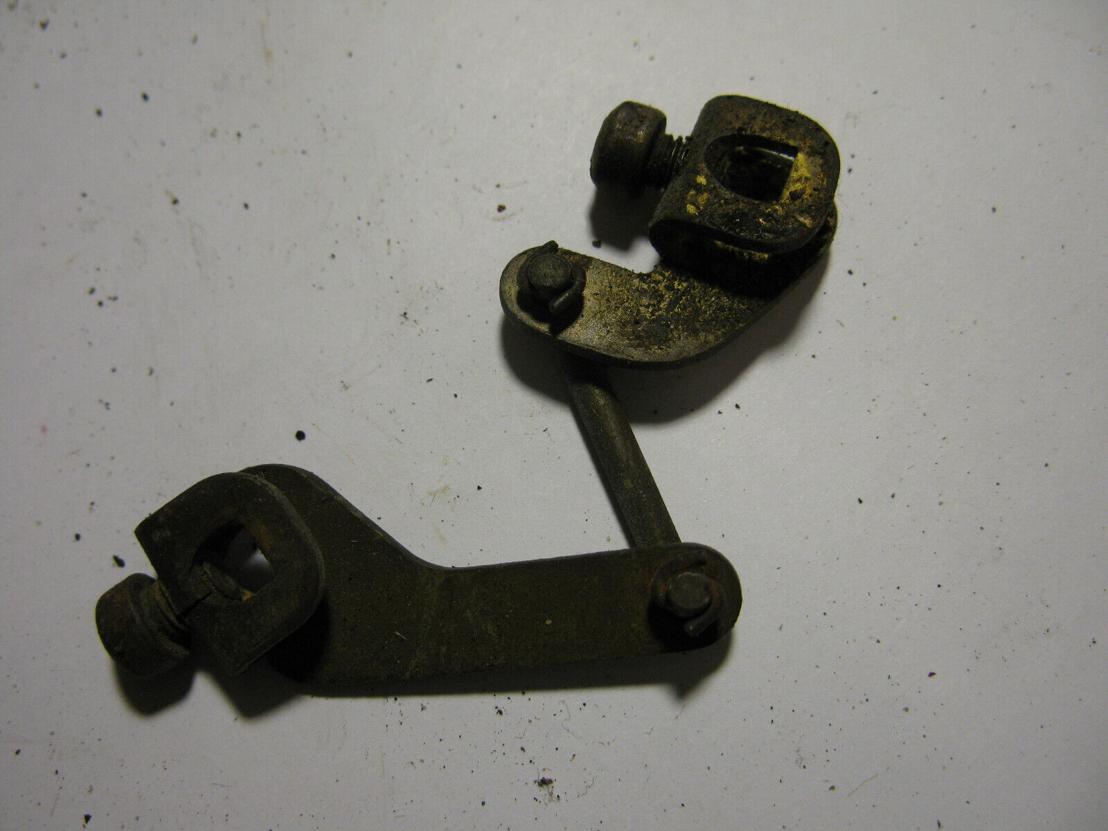 (image for) linkage throttle carburetor 1950s Johnson JW outboard - Click Image to Close