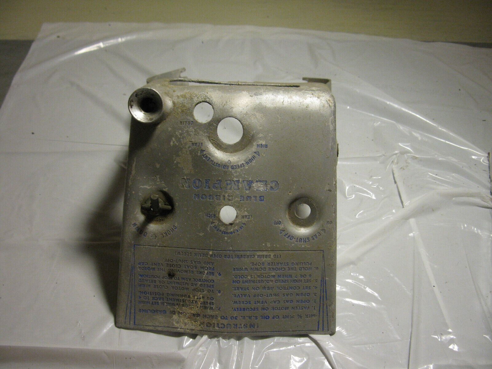 (image for) aluminum cover Champion Blue Ribbon outboard motor - Click Image to Close