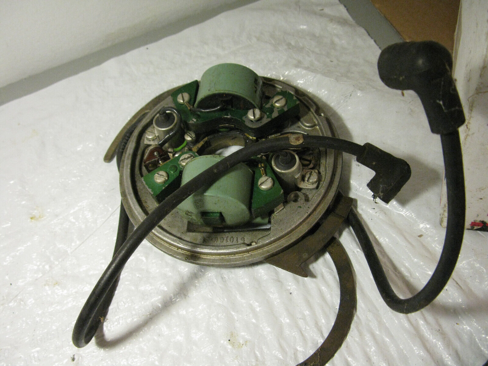 (image for) ignition 1950s green Johnson QD-14 outboard 10 hp - Click Image to Close