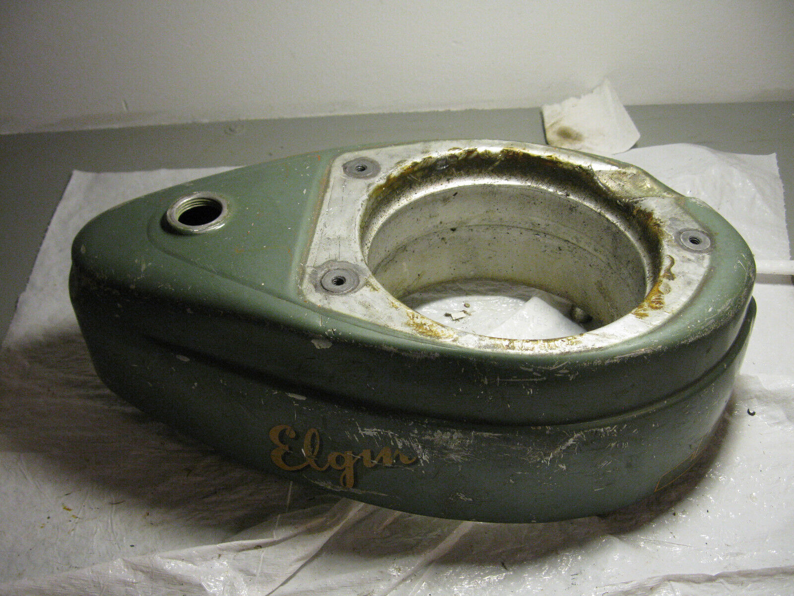 (image for) Green Elgin Model 571.58521 aluminum gas tank fuel outboard west bend - Click Image to Close