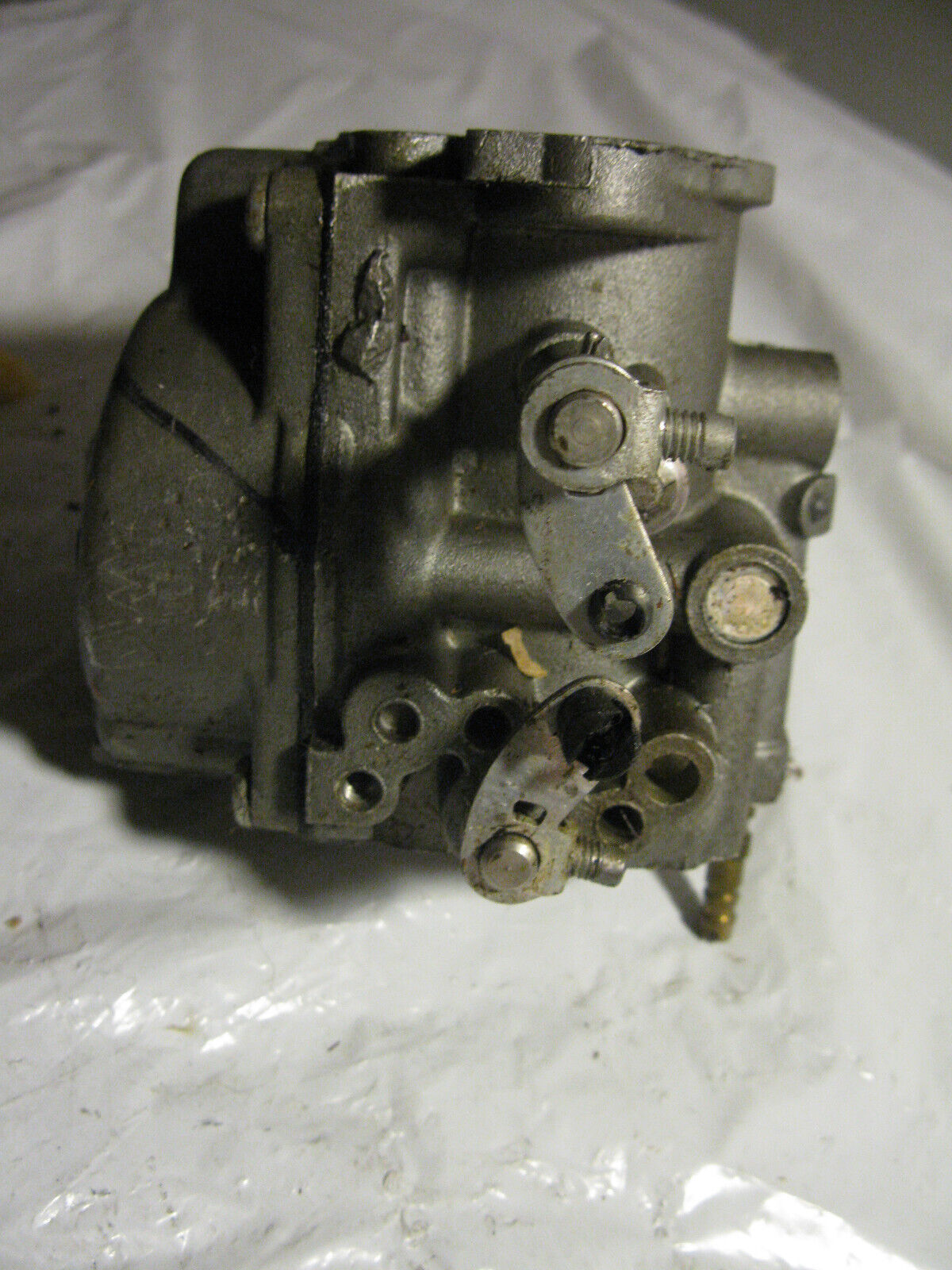 (image for) ONE triple carburetor 315082 313355 OLD 55 hp outboard johnson evinrude - Click Image to Close