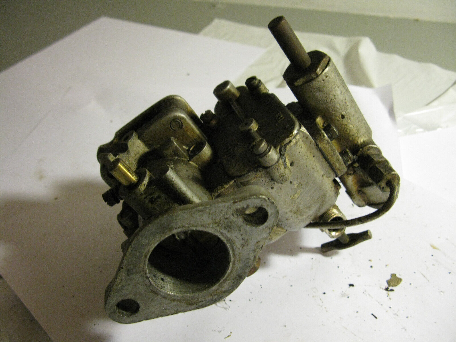 (image for) throttle lever carb 1930s 1940s Antique Evinrude Sportfour elto sport four - Click Image to Close