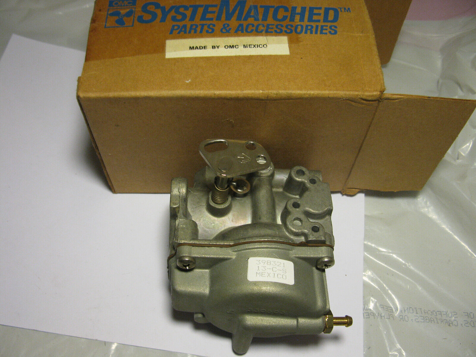 (image for) OMC 398321 carburetor Evinrude Johnson 65 hp 396918 396920 395951 398320 392061 - Click Image to Close