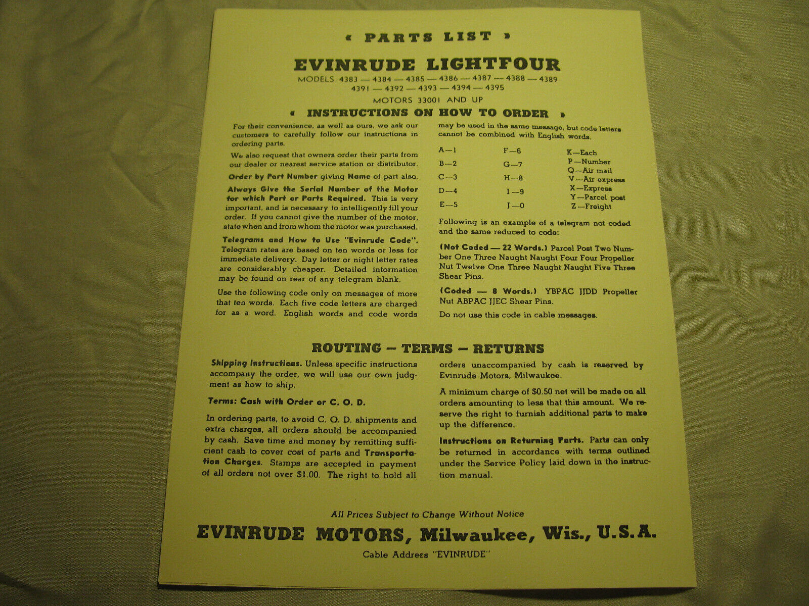 (image for) Evinrude Lightfour 4383 4385 4386 4387 4388 4389 33001 parts catalog outboard - Click Image to Close