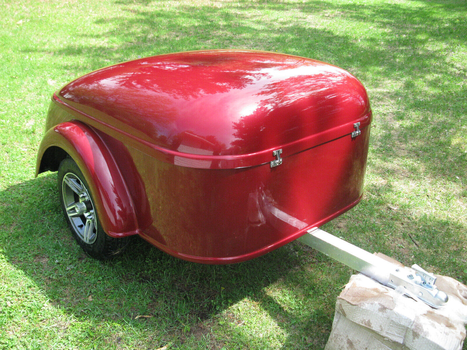 (image for) BODY KIT ONLY Red Cap Mullins Trailer fiberglass can-am motorcycle tow behind - Click Image to Close