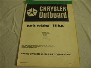 (image for) green chrysler 15 hp outboard parts catalog