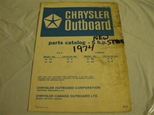 (image for) blue 1974 chrysler 5 hp outboard parts catalog