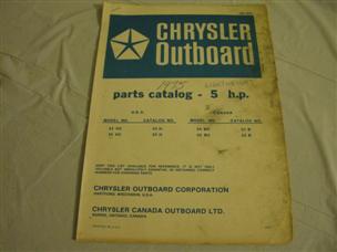 (image for) blue 1975 chrysler 5 hp outboard parts catalog