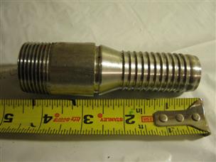 (image for) stainless steel hose barb 1"