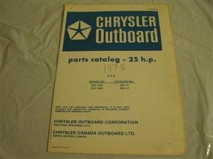 (image for) blue 1978 chrysler 25 252h8c hp outboard parts catalog