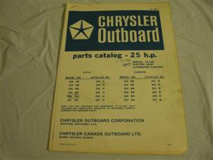 (image for) blue 1976 chrysler 25 hp outboard parts catalog