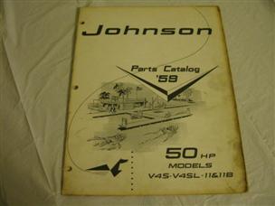 (image for) johnson motors 1959 v4s11 v4sl11b parts catalog 