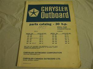 (image for) blue 1975 chrysler 30 hp outboard parts catalog