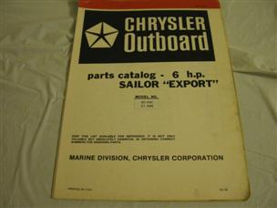 (image for) red band chrysler 6 hp sailor export outboard parts catalog