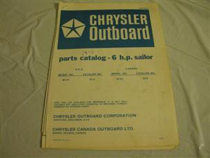 (image for) blue 1976 chrysler sailor 6 hp outboard parts catalog