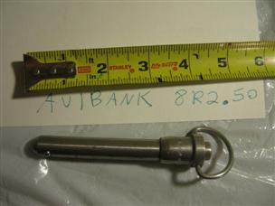 (image for) 1/2" AVIBANK Press to release button pin 8R2.50 .500 .499 2 1/2 grip length 