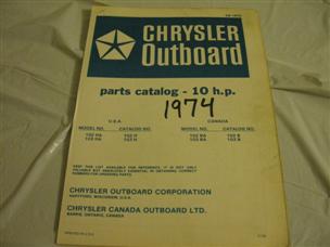 (image for) blue 1974 chrysler 10 hp outboard parts catalog