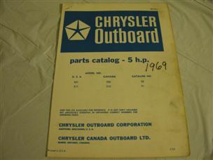 (image for) blue 1969 chrysler 501 511 502 512 hp outboard parts catalog