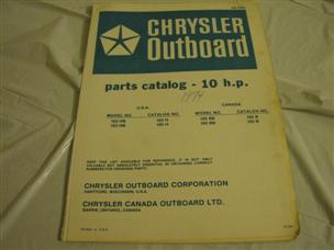 (image for) blue 1974 102hb chrysler 10 hp outboard parts catalog