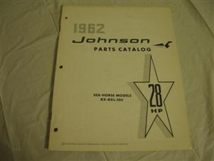 (image for) 1962 johnson 28 hp parts catalog 