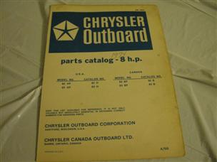 (image for) blue 1974 chrysler 8 hp outboard parts catalog