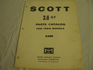 (image for) scott 1960 a3bb 3.6 hp outboard parts catalog