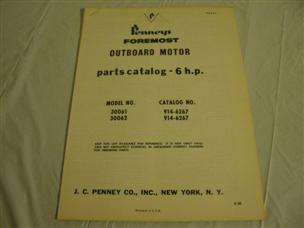 (image for) jc penneys 6 hp outboard parts catalog