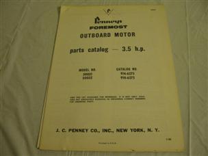 (image for) jc penneys 3.5 hp outboard parts catalog