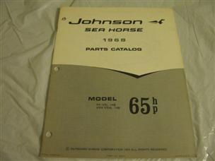 (image for) 1968 johnson 65 hp outboard parts catalog