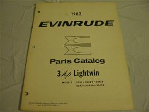 (image for) 1962 Evinrude lightwin parts catalog 