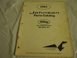 (image for) 1961 johnson 40 hp outboard parts catalog