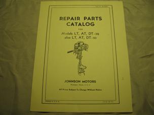 (image for) Johnson Models LT-39 AT-39 DT-39 LT-10 AT-10 DT-10 parts list catalog outboard