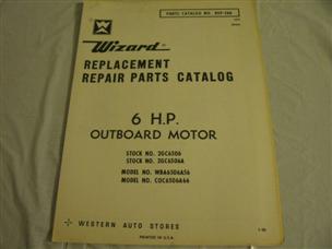 (image for) Wizard 6 hp outboard parts catalog