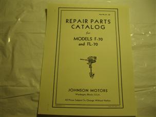 (image for) Johnson Sea Horse Model F70 FL70 outboard motor parts catalog F-70 FL-70 