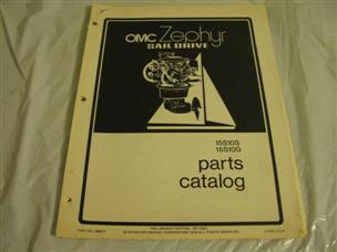 (image for) zephyr sail drive parts catalog 