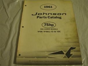 (image for) 1961 johnson v4a-13 hp outboard parts catalog