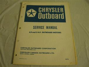 (image for) chrysler 4.9 5 hp service manual outboard