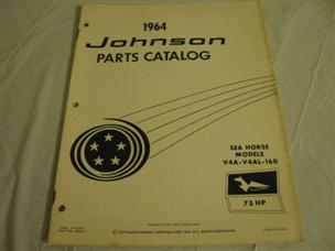 (image for) 1964 75 hp johnson v4a-16d v4al-16 outboard parts catalog