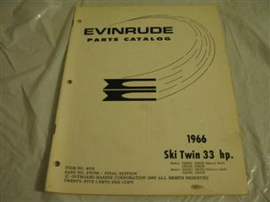 (image for) 1966 evinrude 33 hp outboard parts catalog